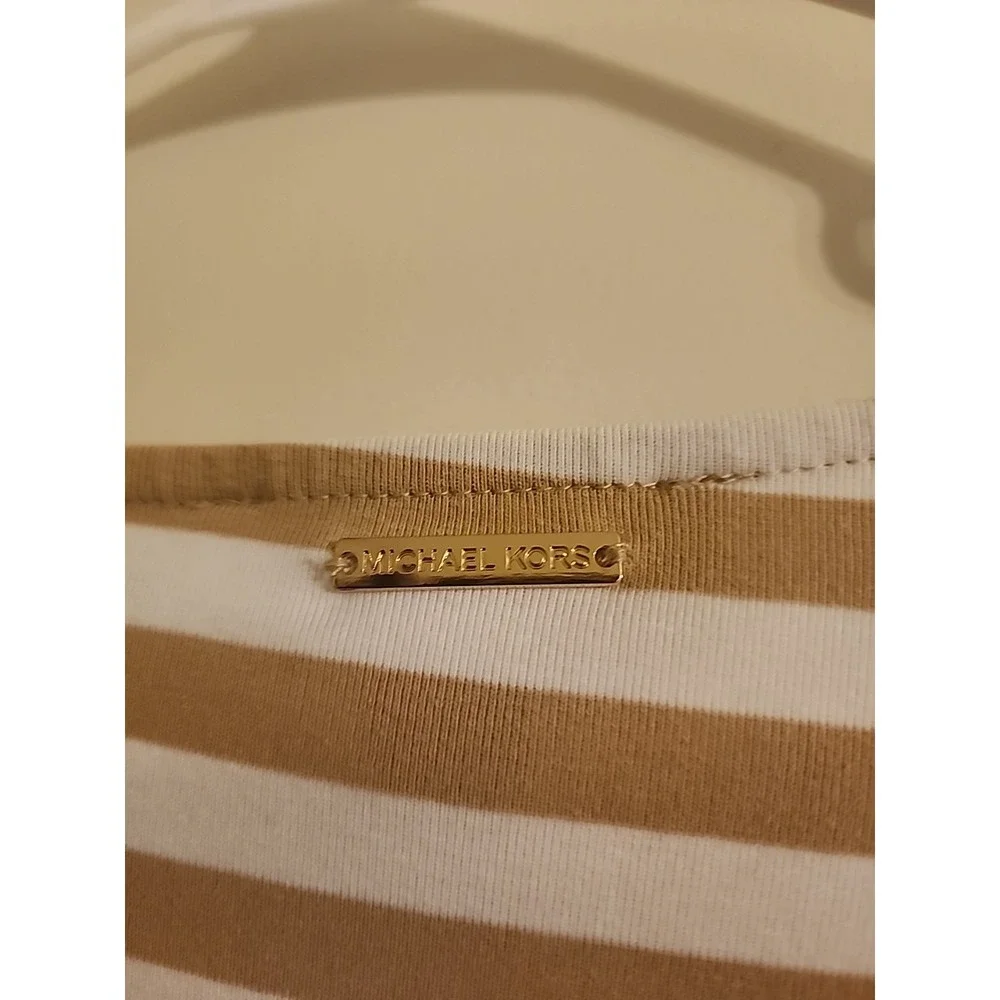 Michael Kors Striped Angeled Top Size L